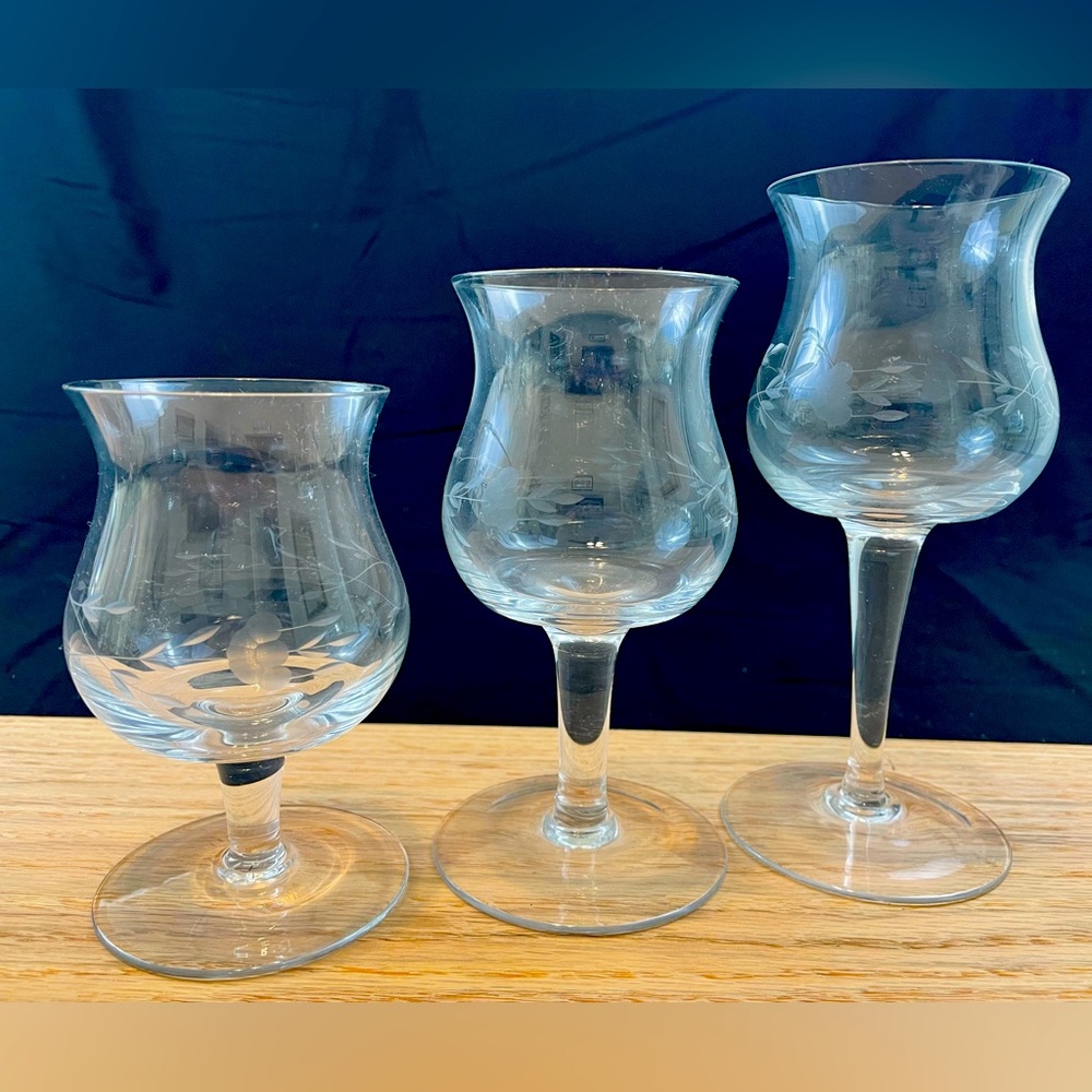 Princess House Crystal Glass - set of 3